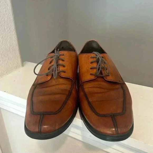 Cole Haan Air Dress Shoes Men's 10.5 M Derby Oxford Leather Brown Lace Up C09161 - Picture 7 of 10